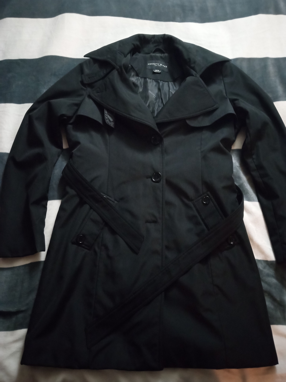 Kenneth Cole New York Women's Black Trench Coat